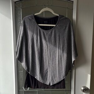 AB Studio Black and Cream layered shirt